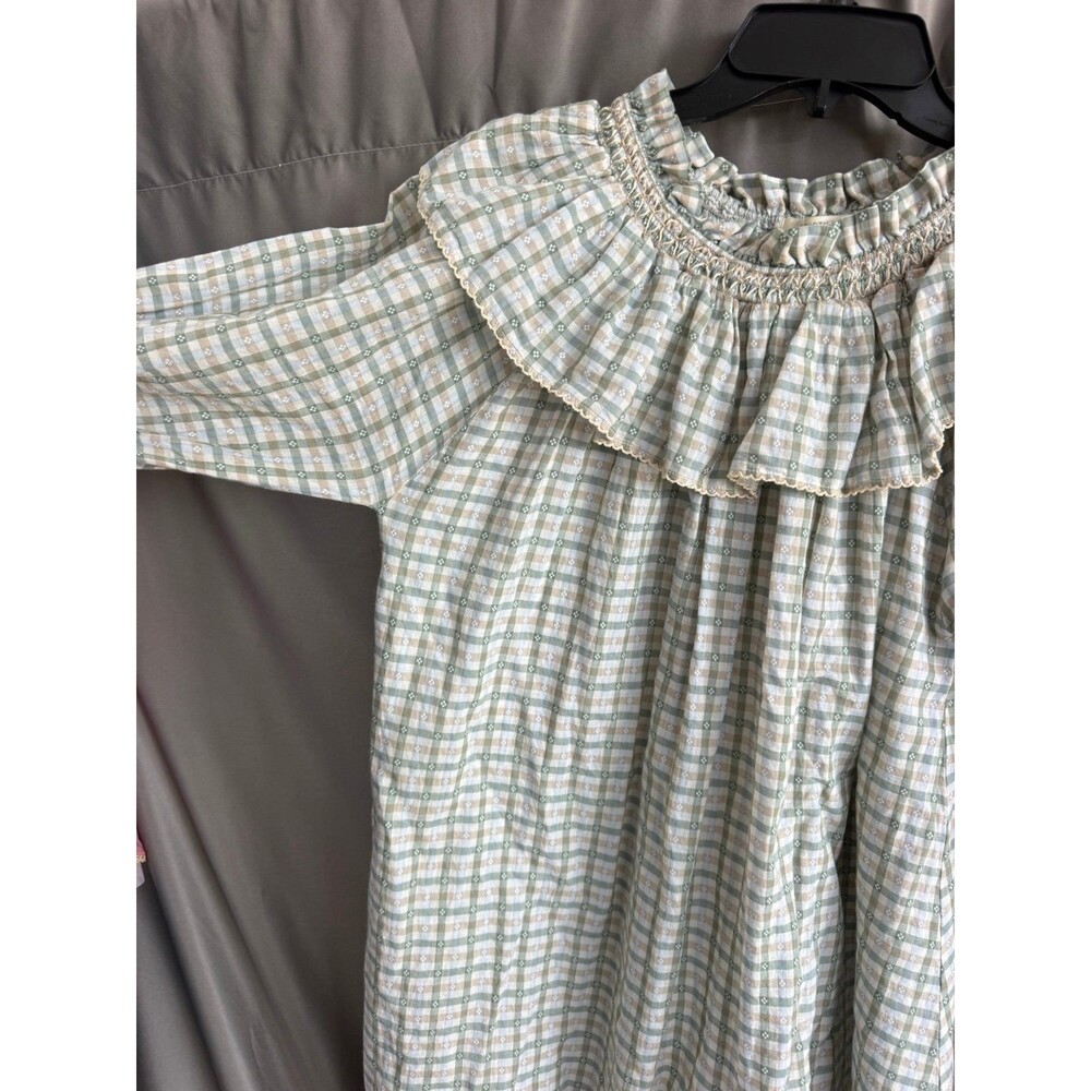 Christy Dawn Cream Plaid Mini Dress - Picture 4 of 6